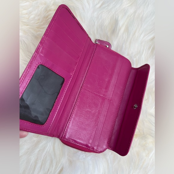 Rowallan of Scotland Sedona Raspberry Zippy Long Wallet , Soft Leather - Picture 6 of 16